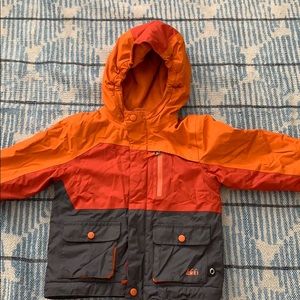REI Orange and gray snow and rain jacket size 2T